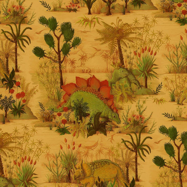 Dinosauria Tumeric, Sample Wallcoverings | Newwall