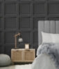 Distinctive Dark Grey Square Panel Wallcovering | Jeffrey Stevens - Image 3