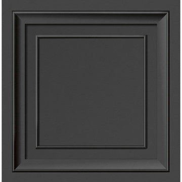 Distinctive Dark Grey Square Panel Wallcovering | Jeffrey Stevens - Image 8