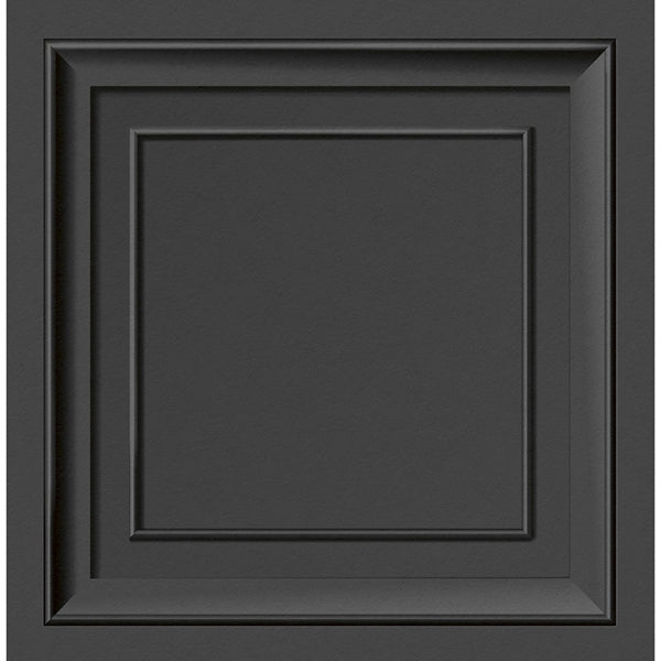 Distinctive Dark Grey Square Panel Wallcovering | Jeffrey Stevens