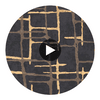 Doud Creek - Midnight Wallcovering | Hollywood Wallcoverings Circular Swatch | Hollywood Wallcoverings