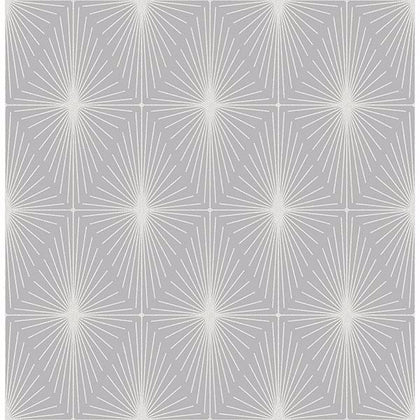 Draper Grey Geometric Wallcovering | Jeffrey Stevens