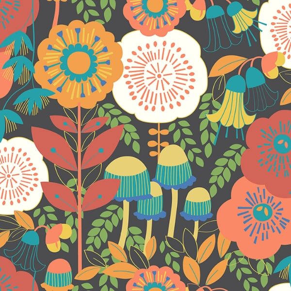 Dream Garden Dark Brown Peel and Stick Wallcovering | Jeffrey Stevens