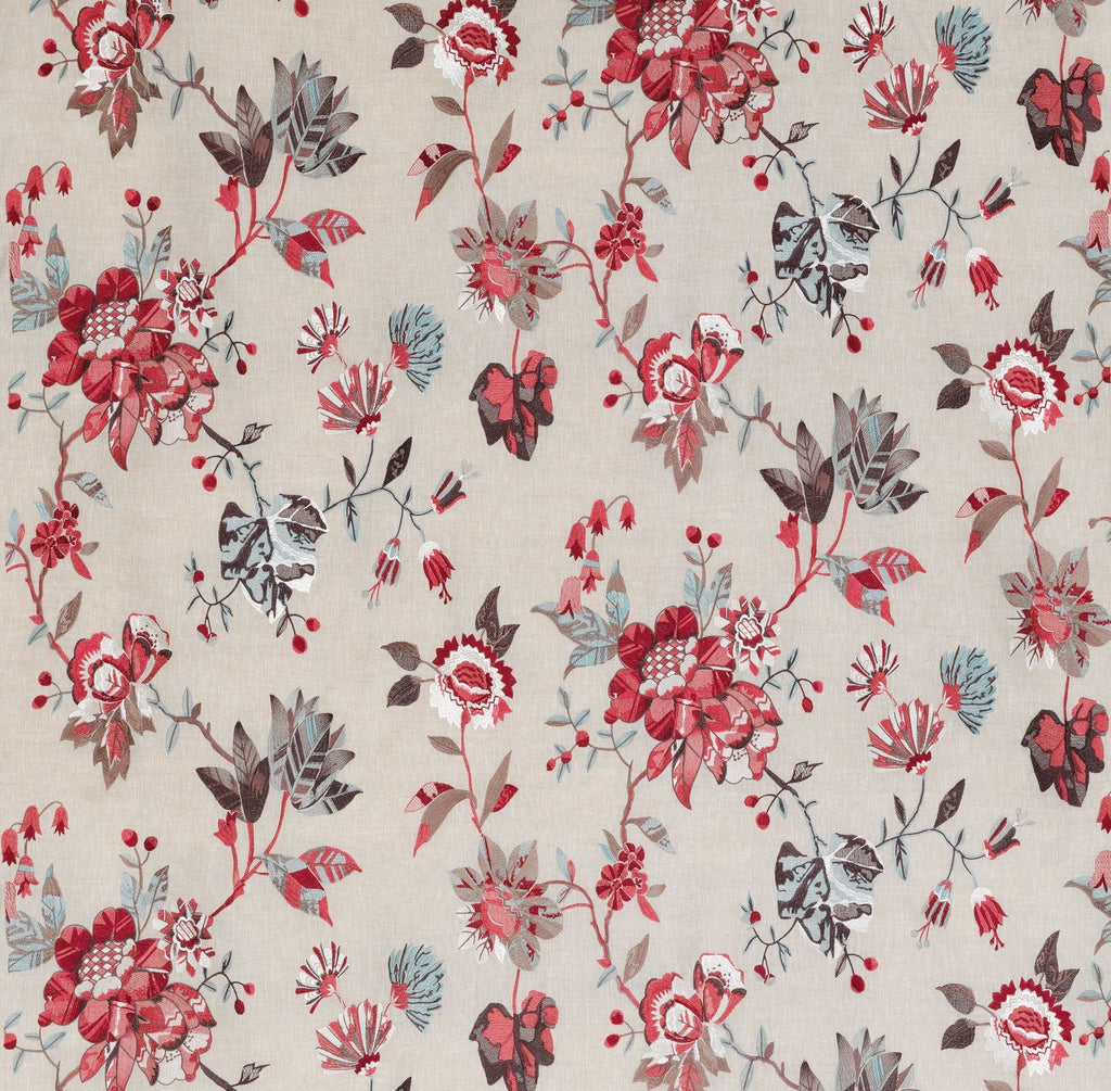 DWCY-900256 Nina Campbell Fabric Ecru designer-wallcoverings-los-angeles