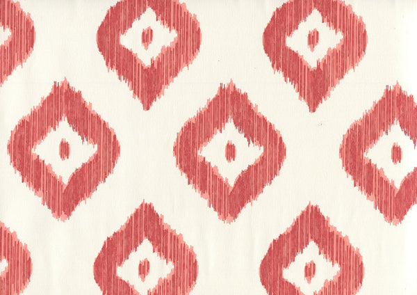 Bali Diamond Coral on_Almost White Screen Printed | China Seas
