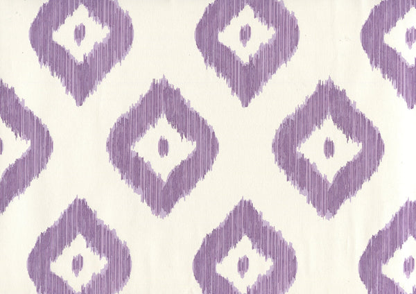 Bali Diamond Lilac on Almost White Screen Printed | China Seas