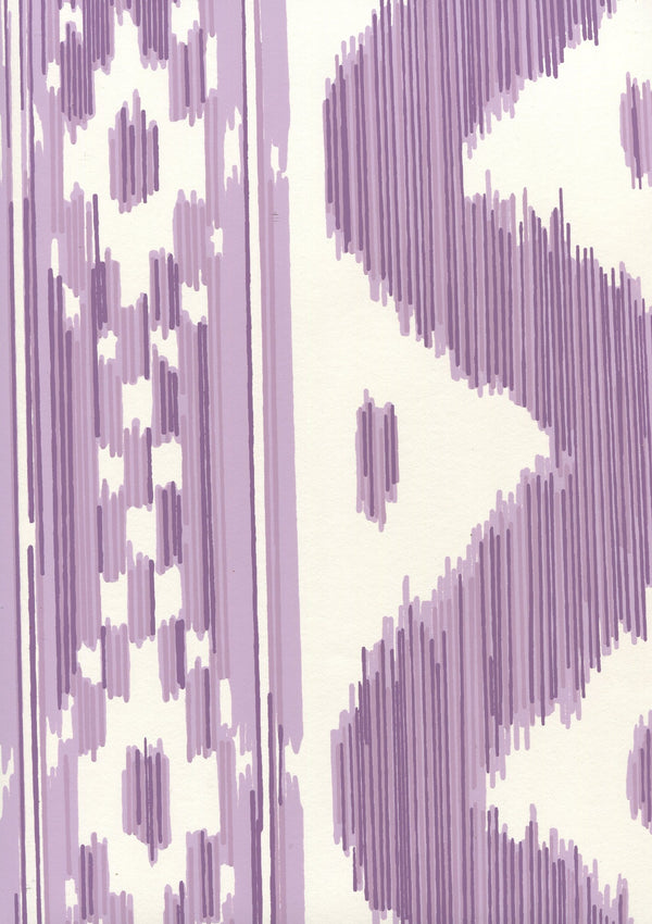 Bali Hai Purple on Almost White Screen Printed | China Seas