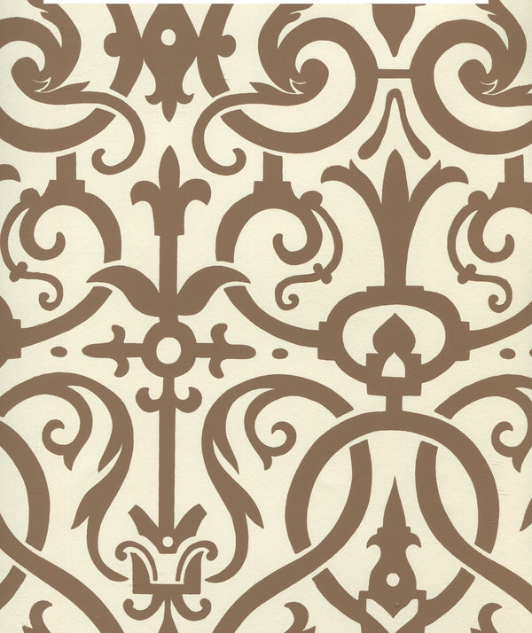 Charleston_II New_Brown_on_Off_White Screen Printed | China Seas