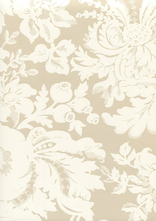 Des Gardes Reverse Pumice on Off White Screen Printed | China Seas