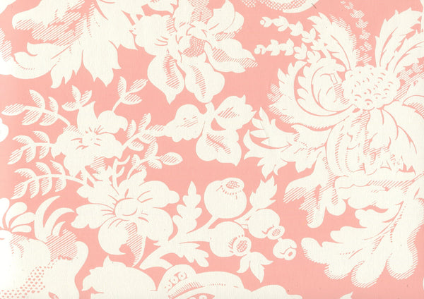 Des Gardes Reverse Soft Pink on Off White Screen Printed | China Seas