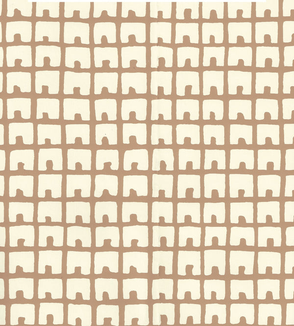 Fez Background Camel on Off White Screen Printed | China Seas