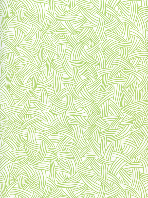 Interweave Jungle_green Screen Printed - White Wallcovering | China Seas