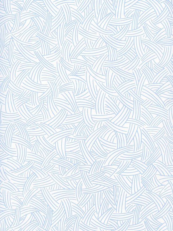 Interweave Light_blue Screen Printed - Off-White Wallcovering | China Seas