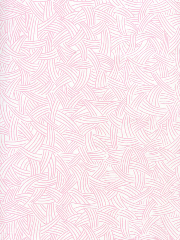 Interweave Soft_pink Screen Printed - Off-White Wallcovering | China Seas