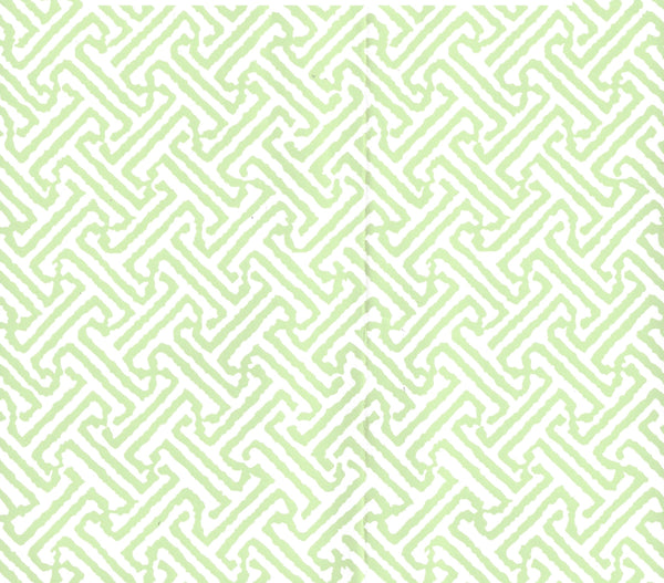 Jave Petite Lime on White Screen Printed - White Wallcovering | China Seas