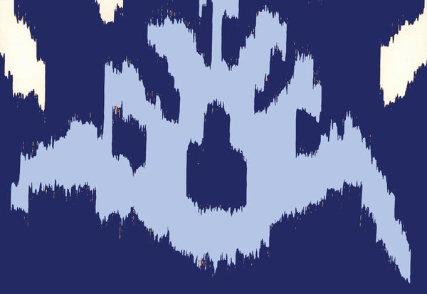 Kazak_Wallcovering New_Navy_Denim_Blue Screen Printed | China Seas