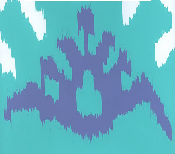 Kazak_wallcovering Aqua_lilac Screen Printed - Teal Wallcovering | China Seas
