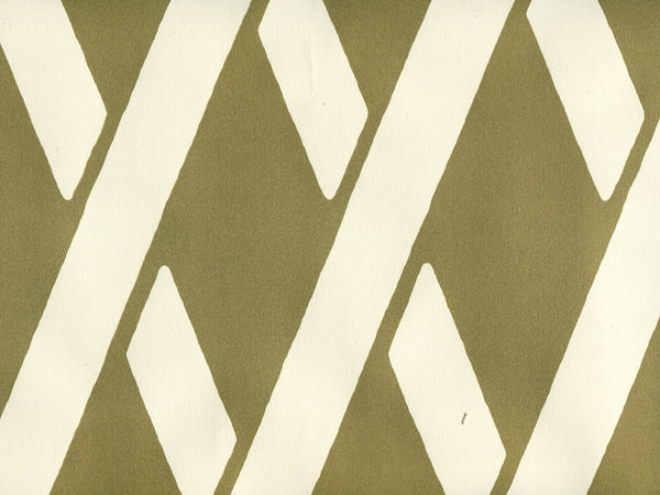 Montecito_Bamboo Gold_Metallic_on_Off_White_CP Screen Printed | China Seas
