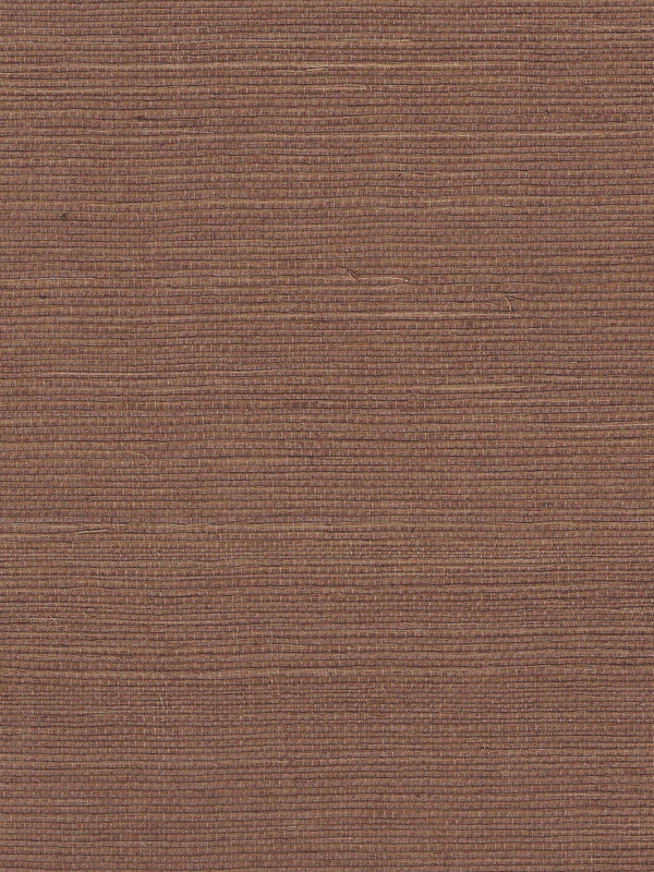 Pacific Sisal Brown Screen Printed - Beige Wallcovering | China Seas
