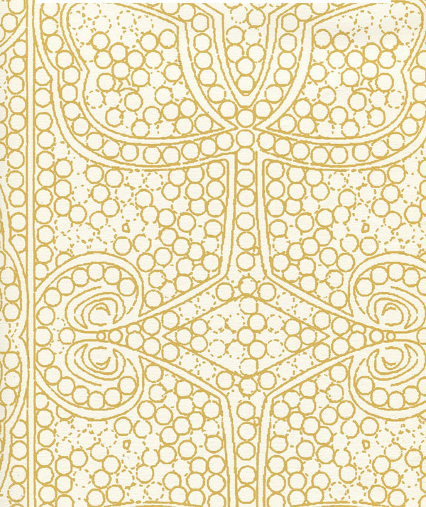 Persia Camel_0n_almost_white Screen Printed - Cream Wallcovering | China Seas
