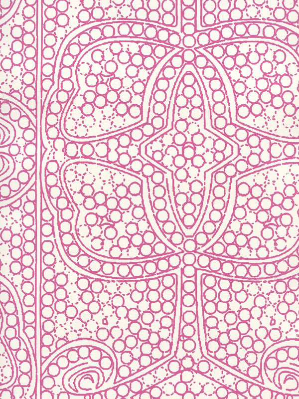Persia Flamingo_on_Almost_White Screen Printed | China Seas