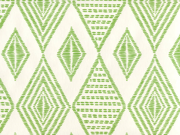 Safari Embroidery Lime on Almost White Screen Printed | China Seas
