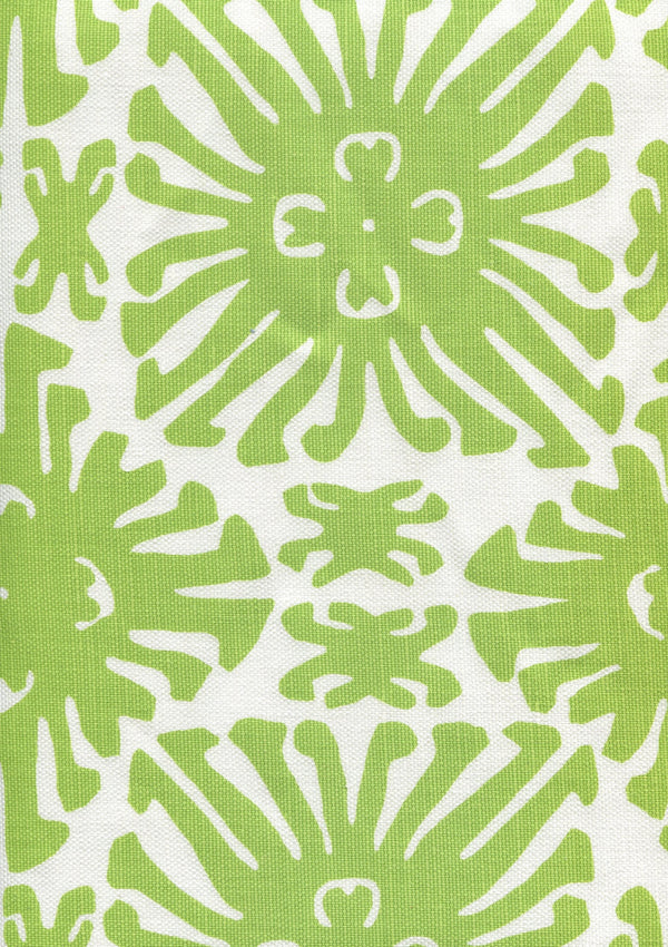 Sigourney Small Scale Jungle Green on White Screen Printed | China Seas