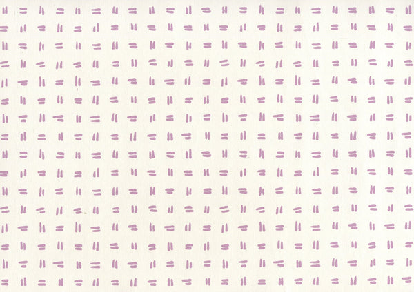 Tate Lavender on Almost White Screen Printed - Off-White Wallcovering | China Seas