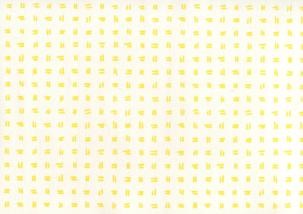 Tate Yellow on Almost White Screen Printed - Off-White Wallcovering | China Seas