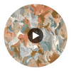 Foresta Baked Terracotta/Cerulean | Harlequin UK Circular Swatch | Harlequin
