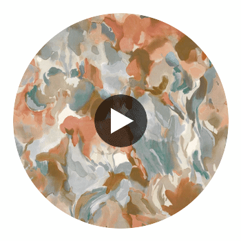 Foresta Baked Terracotta/Cerulean | Harlequin UK Circular Swatch | Harlequin