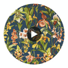 Kalina Midnight/Baked Terracotta/Nectar | Harlequin UK Circular Swatch | Harlequin