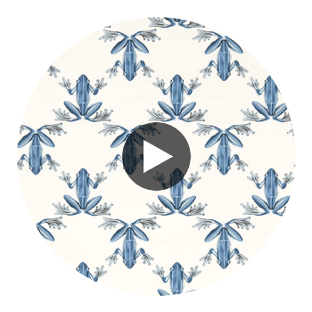 Wood Frog Wild Water/Chalk | Harlequin UK Circular Swatch | Harlequin