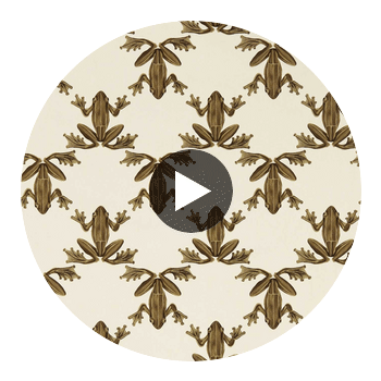 Wood Frog Gold/Parchment | Harlequin UK Circular Swatch | Harlequin