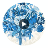 Dahlia Bunch Lapis | Harlequin UK Circular Swatch | Harlequin
