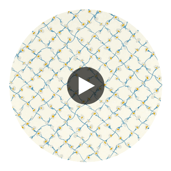 Daisy Trellis Lapis/Pearl | Harlequin UK Circular Swatch | Harlequin