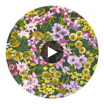 Wildflower Meadow Emerald/Amethyst/Peridot | Harlequin UK Circular Swatch | Harlequin