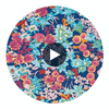 Wildflower Meadow Lapis/Carnelian/Aquamarine | Harlequin UK Circular Swatch | Harlequin