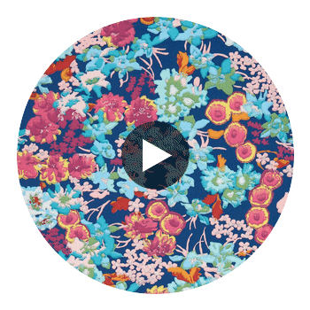 Wildflower Meadow Lapis/Carnelian/Aquamarine | Harlequin UK Circular Swatch | Harlequin