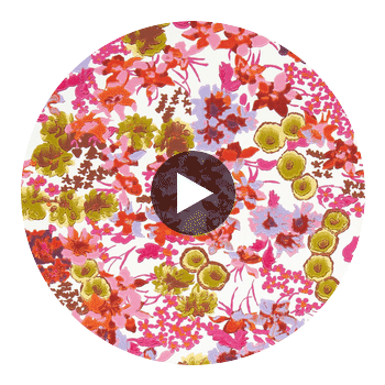 Wildflower Meadow Carnelian/Spinel/Pearl | Harlequin UK Circular Swatch | Harlequin