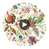 Wonderland Floral Spinel/Peridot/Pearl | Harlequin UK Circular Swatch | Harlequin