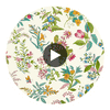 Woodland Floral Peridot/Ruby/Pearl | Harlequin UK Circular Swatch | Harlequin