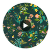 Woodland Floral Jade/Malachite/Rose Quartz | Harlequin UK Circular Swatch | Harlequin