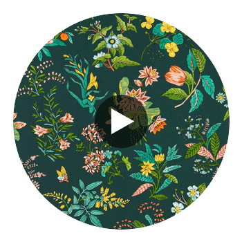 Woodland Floral Jade/Malachite/Rose Quartz | Harlequin UK Circular Swatch | Harlequin