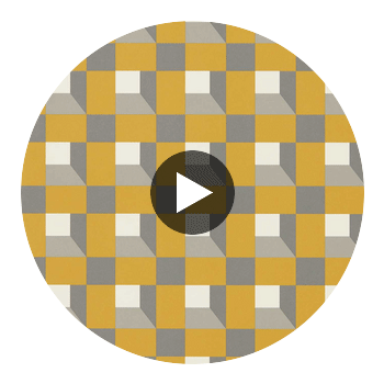 Blocks Nectar/Sketched/Diffused Light | Harlequin UK Circular Swatch | Harlequin