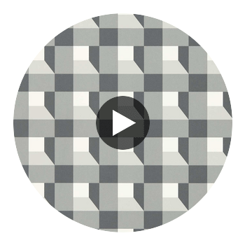 Blocks Black Earth/Sketched/Diffused Light | Harlequin UK Circular Swatch | Harlequin