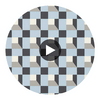 Blocks Cornflower/Black Earth/Sketched | Harlequin UK Circular Swatch | Harlequin
