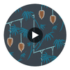 Kimiko Japanese Ink/Copper | Harlequin UK Circular Swatch | Harlequin