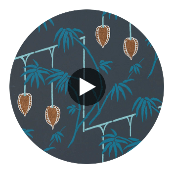 Kimiko Japanese Ink/Copper | Harlequin UK Circular Swatch | Harlequin