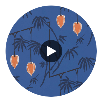 Kimiko Majorelle/Clementine | Harlequin UK Circular Swatch | Harlequin